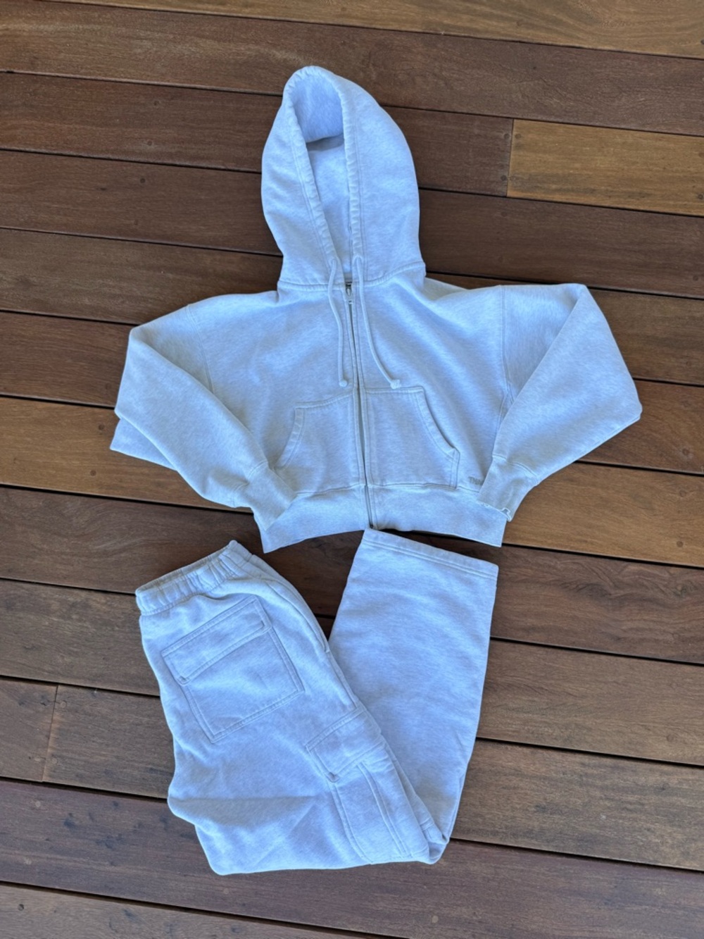 TNA Sweatfleece cozy fleece SET in heather gray